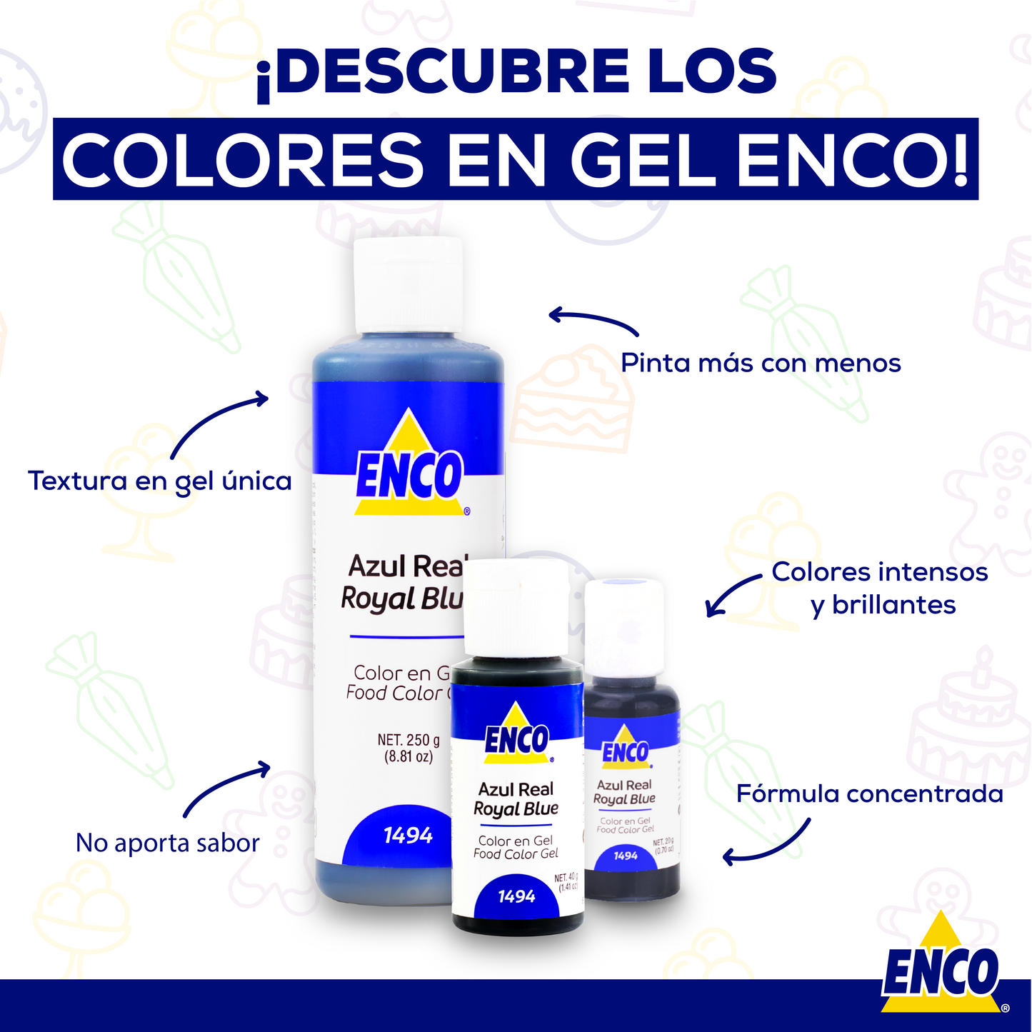 Colorante en gel Enco Rosa Brillante