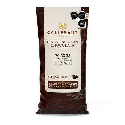 Chocolate amargo Callebaut belga con 70.5% cacao