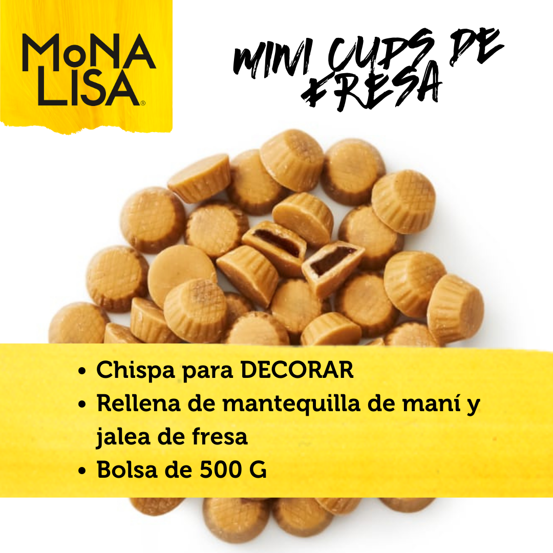 Mini Cups de Fresa horneables Mona Lisa ( Confiteria)