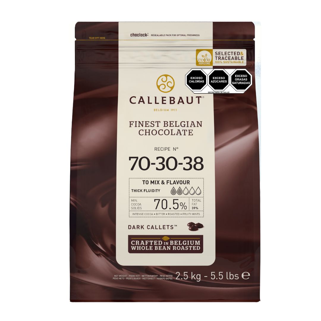 Chocolate amargo Callebaut belga